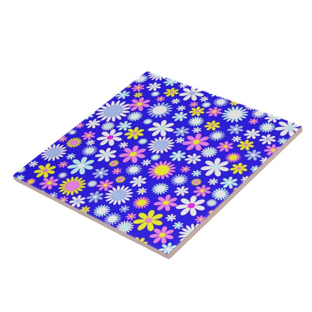 Blue Flower Power Tile (Side)