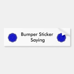 Blue Flower Ribbon by Kenneth Yoncich Bumper Sticker