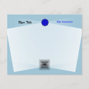 Blue Flower Ribbon by Kenneth Yoncich Flyer