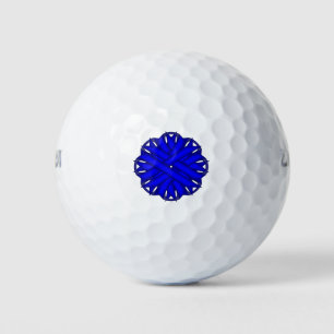 Blue Flower Ribbon by Kenneth Yoncich Golf Balls