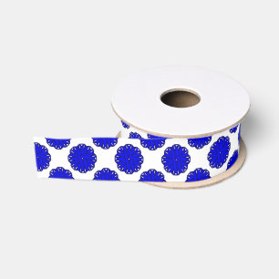 Blue Flower Ribbon by Kenneth Yoncich Grosgrain Ribbon