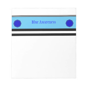 Blue Flower Ribbon by Kenneth Yoncich Notepad