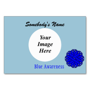 Blue Flower Ribbon Template by Kenneth Yoncich Table Number