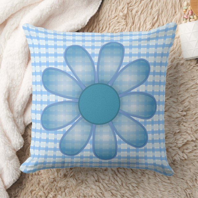 Blue Flower Screwball Graphics Cushion (Blanket)