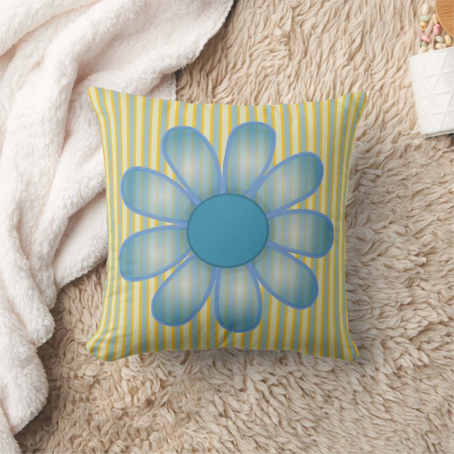 Blue Flower Screwball Graphics Cushion (Blanket)
