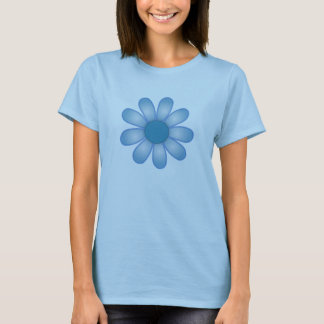 Blue Flower Screwball Graphics T-Shirt