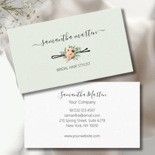 Blue Flower Shop Business Card
