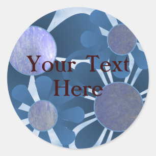 Blue Flower Stickers