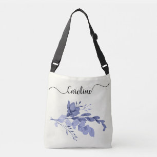 Blue Flower & Swirls Tote Bag