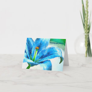 Blue Flower Sympathy Card
