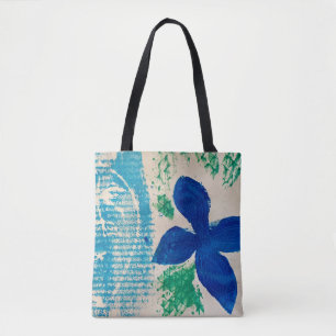 Blue Flower Tote Bag