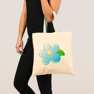 Blue Flower Tote Bag