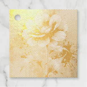 Blue flower watercolour pattern favour tags