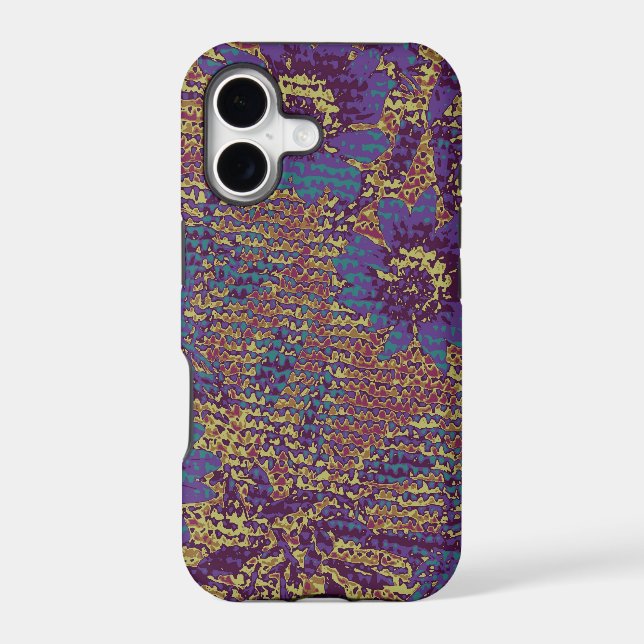 Blue flowers against leaf camouflage pattern (Back)