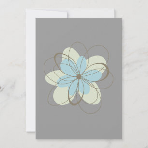 Blue Flowers Baby Shower Invitation