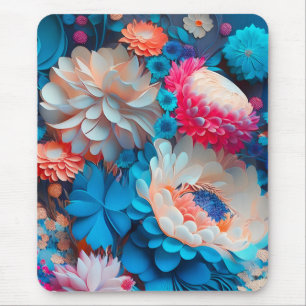 Blue Flowers Background-1 Mouse Mat