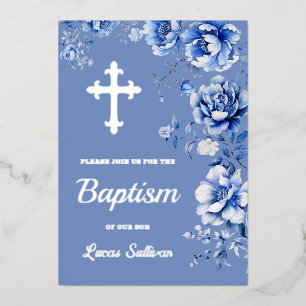 Blue Flowers Baptism