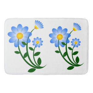 BLUE FLOWERS BATH MAT