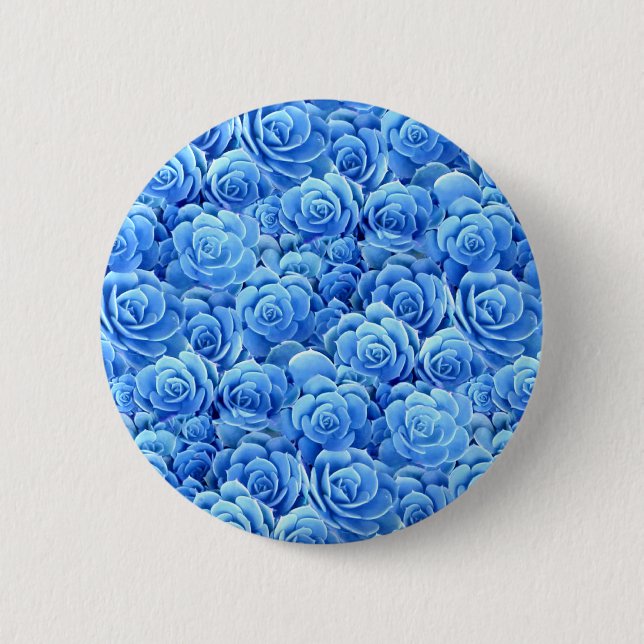 Blue Flowers Button (Front)