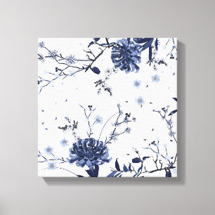 Blue flowers canvas print
