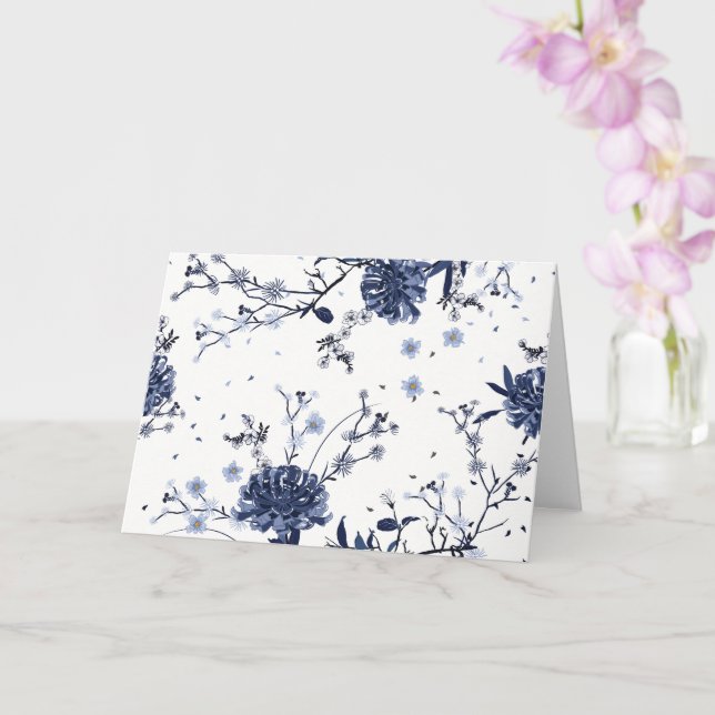 Blue flowers card (Orchid)