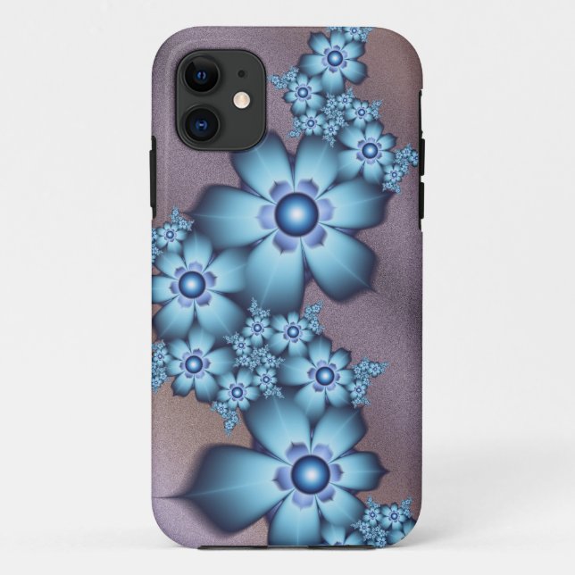 Blue flowers Case-Mate iPhone case (Back)