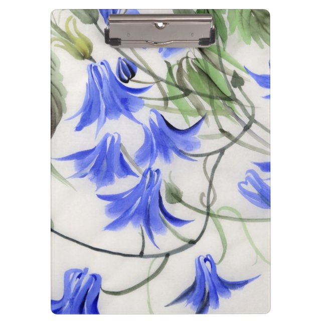 Blue Flowers Clipboard (Front)