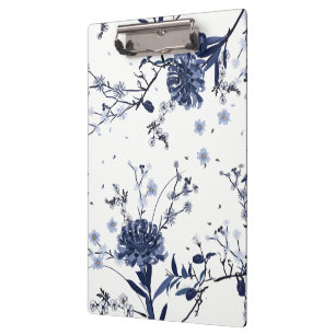 Blue flowers clipboard