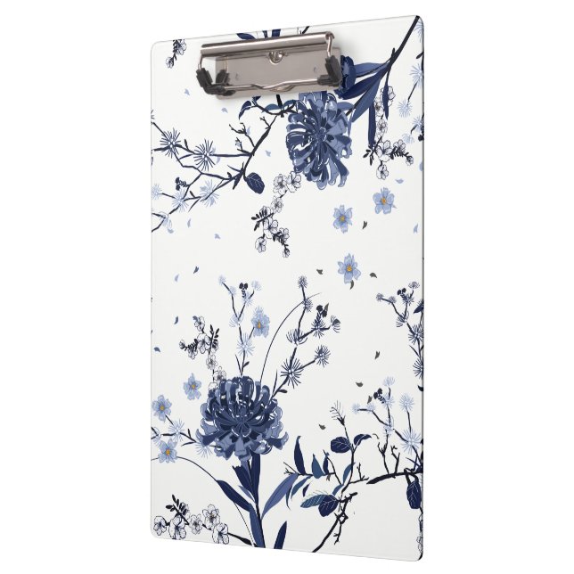 Blue flowers clipboard (Left)