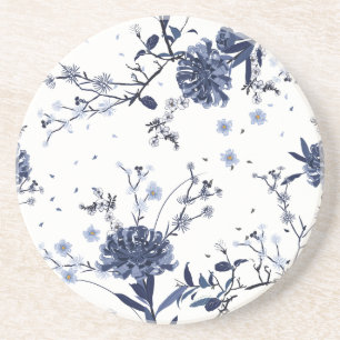 Blue flowers coaster