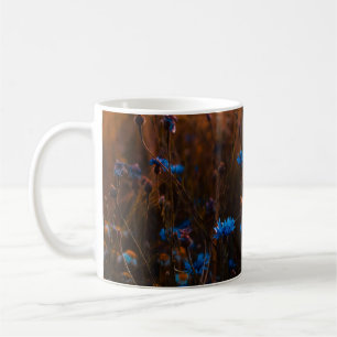 Blue flowers coffee mug
