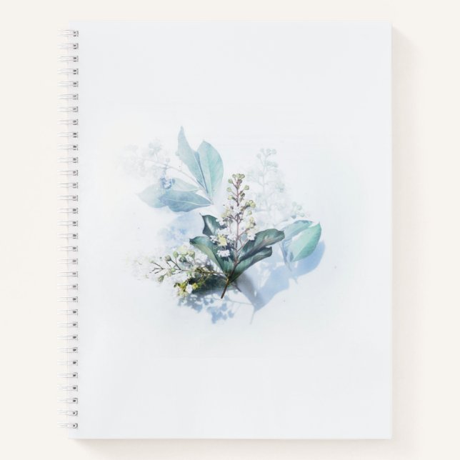 Blue Flowers College Ruled Notebook (Front)