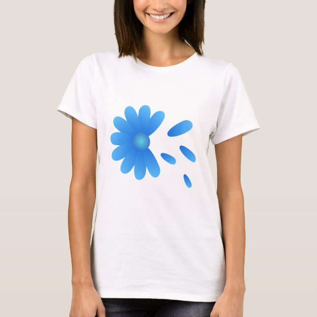 BLUE FLOWERS COMFORTABLE TEES (Front)