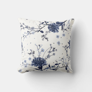 Blue flowers cushion
