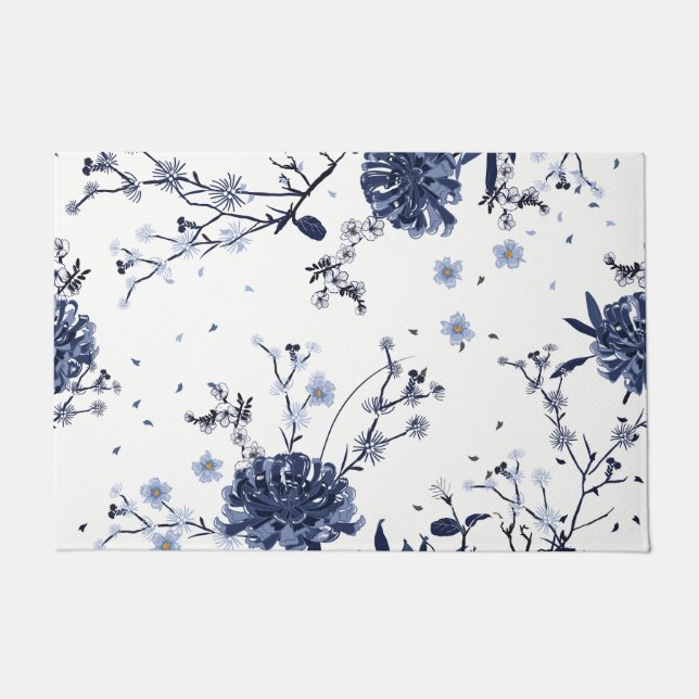Blue flowers doormat (Front)