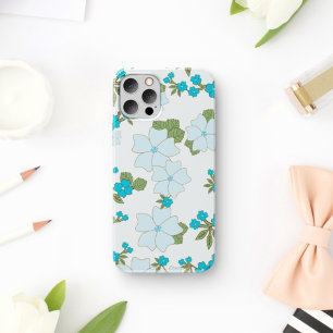 Blue Flowers, Floral Pattern, Pattern Of Flowers iPhone 11 Case