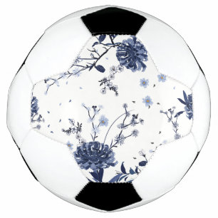 Blue flowers football