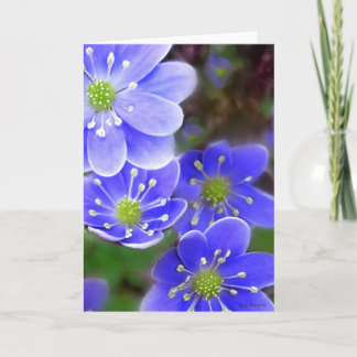 Blue Flowers-GReeting Card