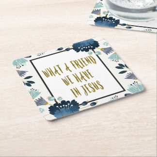 Blue Flowers Hymn Coaster