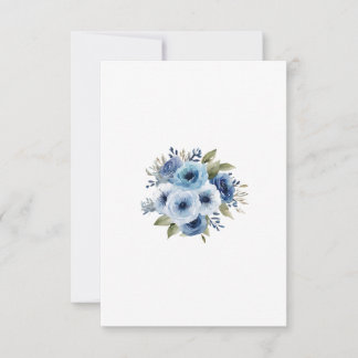 Blue flowers invitation