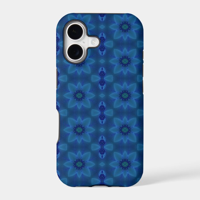 Blue Flowers Iphone case (Back)
