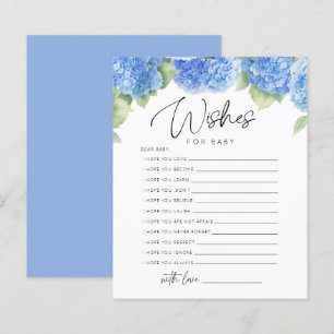 Blue Flowers It's a Boy Wishes Baby Shower Games