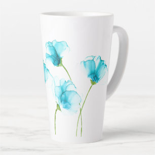 Blue Flowers Latte Mug