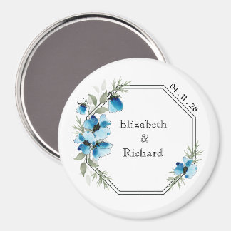 Blue flowers magnet