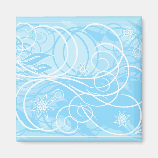 blue flowers magnet (Front)