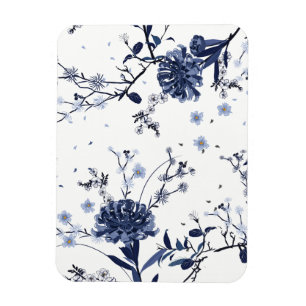 Blue flowers magnet