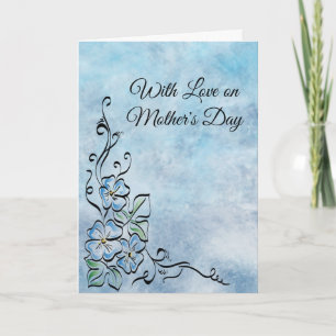 Blue Flowers Mother's Day Card