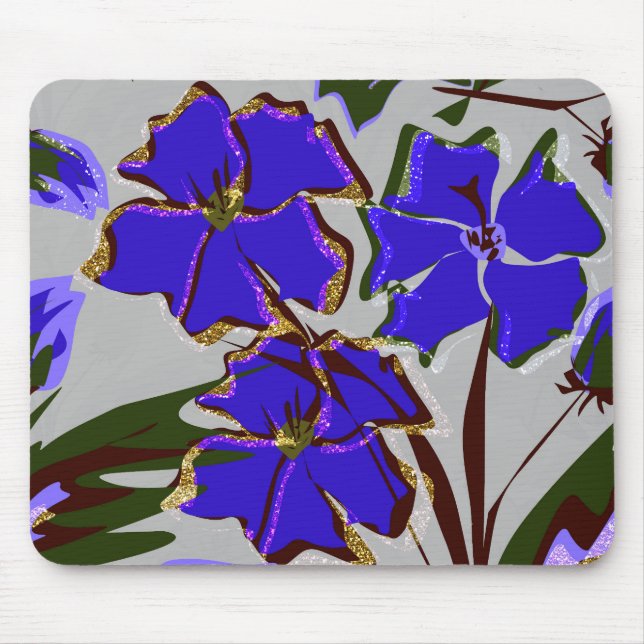 Blue flowers. mouse mat (Front)