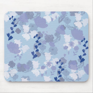 Blue Flowers Mouse Mat