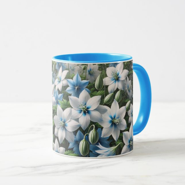 Blue flowers mug (Front Right)
